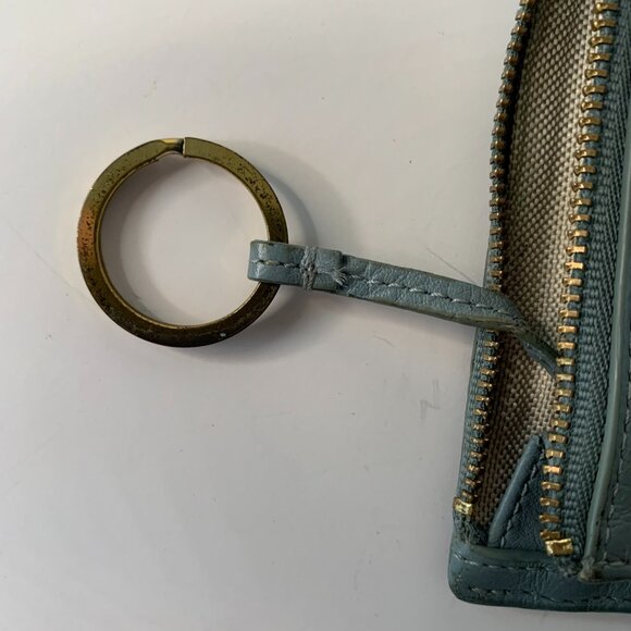 FOSSIL LOGAN ZIP CARD GRAY LEATHER SMALL WALLET CASE - Picture 8 of 11